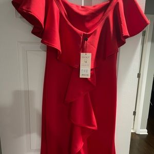 Red wedding guest dress